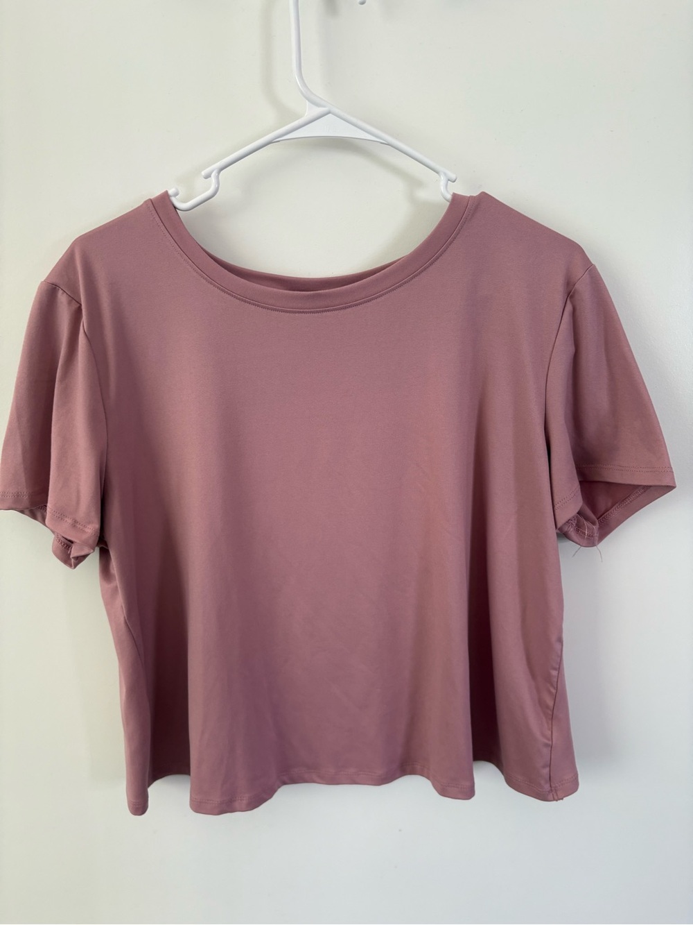 90 Degree By Reflex Dusty Rose Crop Tee